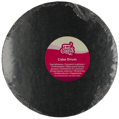 Base pasteles redonda 25 cm negra