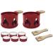 Set regalo 2x Raclette Cheminee rojo