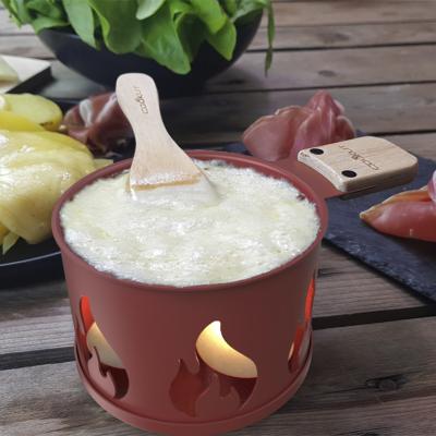 Set regalo 2x Raclette Cheminee rojo