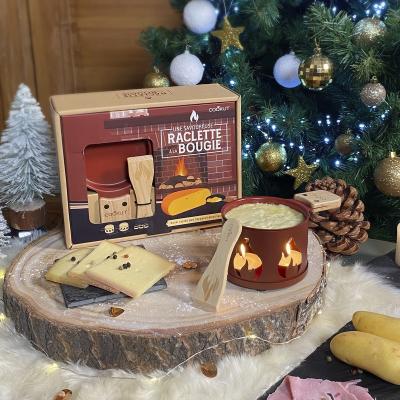 Set regalo 2x Raclette Cheminee rojo