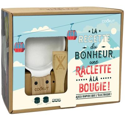 Set regalo 2x Raclette Montagne blanca