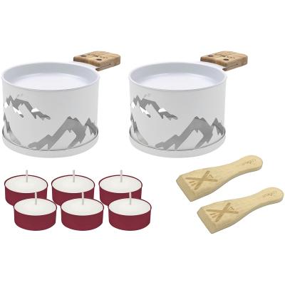 Set regalo 2x Raclette Montagne blanca