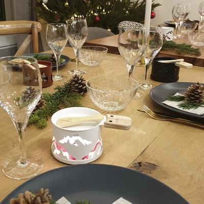 Set regalo 2x Raclette Montagne blanca