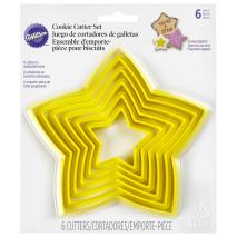 Juego 6 cortadores galletas Estrella 4-12 cm