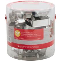 Set 18 cortadores galletas met�licos Navidad