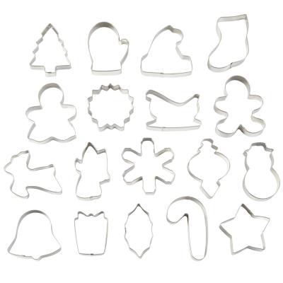 Set 18 cortadores galletas metlicos Navidad