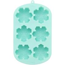 Molde silicona 6 cavidades Copos de nieve