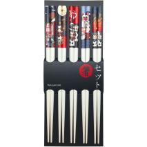 5 parells bastonets japonesos Gat sort