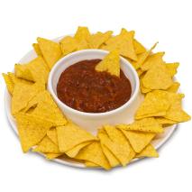 Plato con bol para nachos y guacamole 26 cm