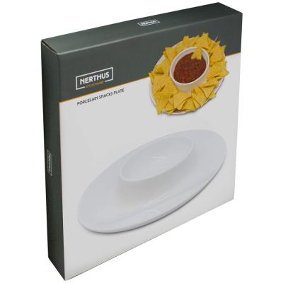 Plato con bol para nachos y guacamole 26 cm