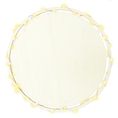 Plato presentaci�n redondo madera con Led