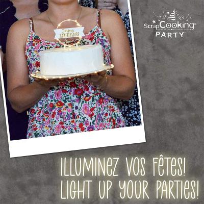 Plato presentaci�n redondo madera con Led