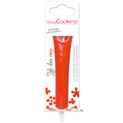 Tubo decoracin 25 g choco rojo