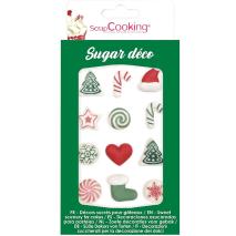 Set 12 decoracions de sucre Nadal Candy