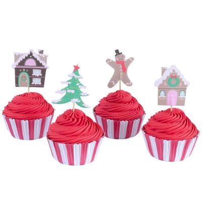 Papel cupcakes y toppers x24 Ginger