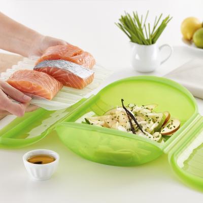 Estuche vapor papillote grande 3-4 bandeja verde