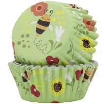 Papel cupcakes metalizados x30 Abejas