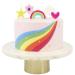 Set de 5 velas cumpleaos 3D Rainbow