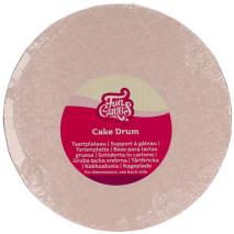 Base pastissos rodona 20 cm or rosa