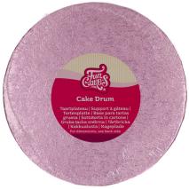 Base pastissos rodona 20 cm rosa