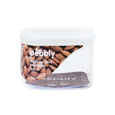 Bote cocina transparente Pebbly cristal