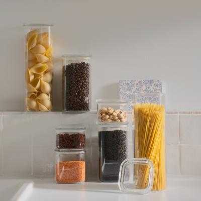 Bote cocina transparente Pebbly cristal