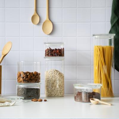 Bote cocina transparente Pebbly cristal