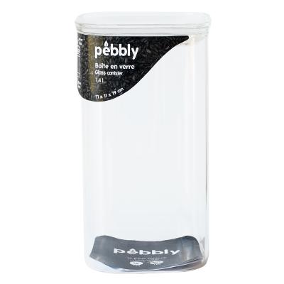 Bote cocina transparente Pebbly cristal