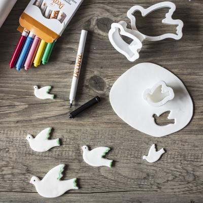 Set 3 cortadores galletas pl�stico Paloma