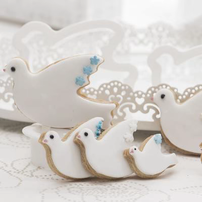 Set 3 cortadores galletas pl�stico Paloma