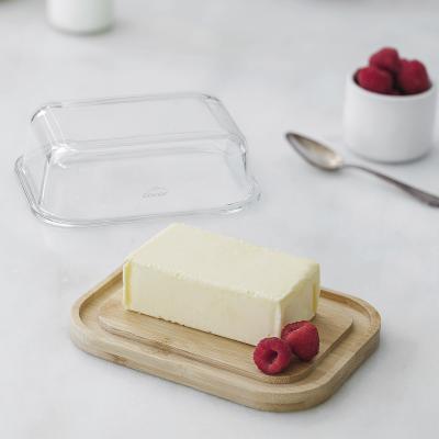 Mantequillera de bamb� y cristal borosilicato