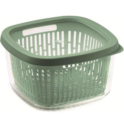 Fiambrera con rejilla fruta, verdura y pescado