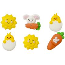 Set 6 decoraciones de az�car Pascua