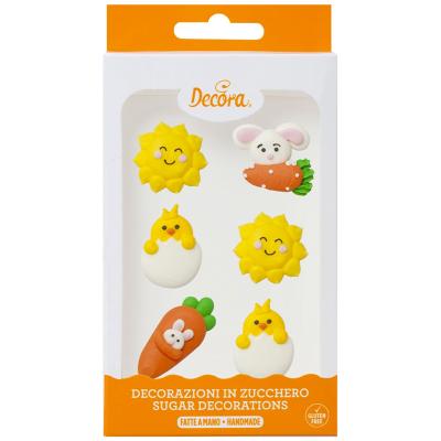 Set 6 decoraciones de azcar Pascua