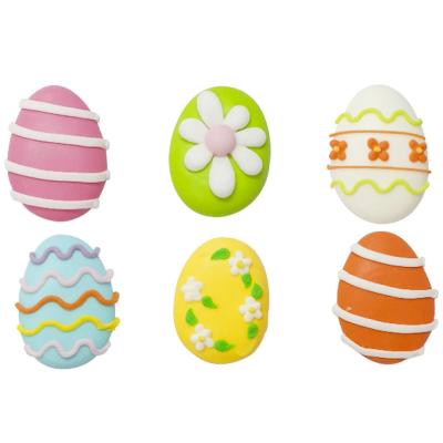 Set 6 decoraciones de azcar Huevos de Pascua