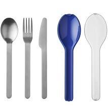 Juego 3 cubiertos acero inox con funda