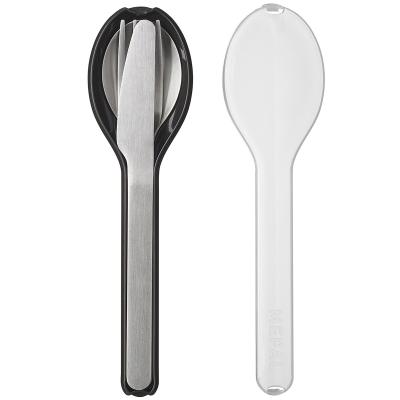 Juego 3 cubiertos acero inox con funda