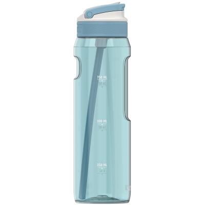 Botella de agua con pajita Lagoon 1000 ml Blue