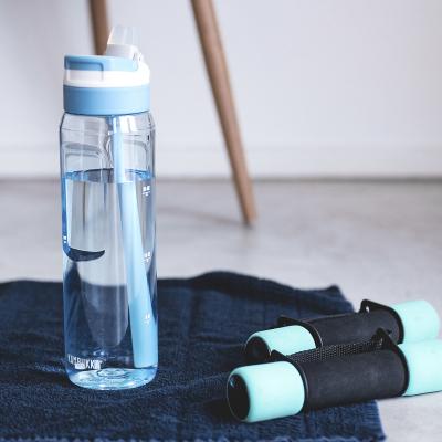 Botella de agua con pajita Lagoon 1000 ml Blue