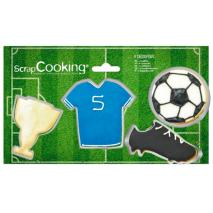 Set 4 cortadores galletas Ftbol