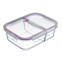 Tupper cristal 2 divisiones hasta tope