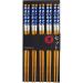 5 pares palillos japoneses flores azul