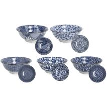 Bol japon�s assortit motius blaus 21 cm