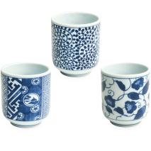 Tazá té japonesa motivos azules surtido