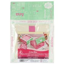 Set 2 cajas para pasteles Quotes 21x21x9 cm