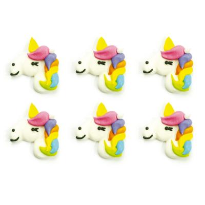 Set 6 decoraciones de azcar Unicornios