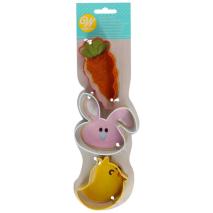 Set 3 Cortadores galletas Pascua