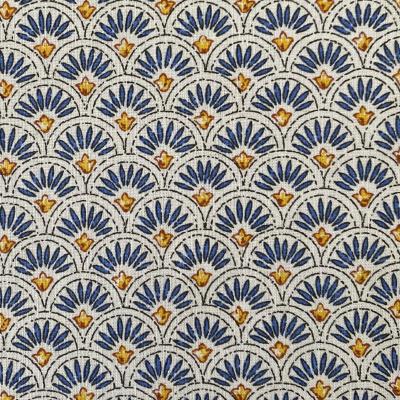 Mantel resinado algod�n Mirabeau azul 158x158 cm