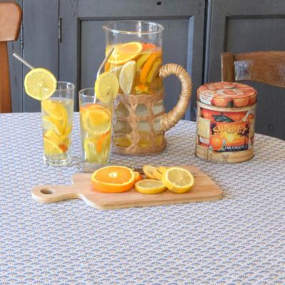 Mantel resinado algod�n Mirabeau azul 200x158 cm