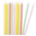 Set 12 velas aniversario largas pastel